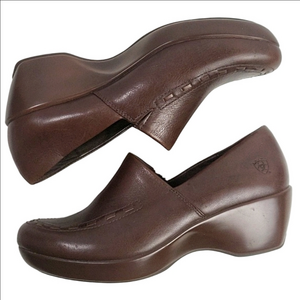 Ariat Chocolate Brown Leather Slip-on Lightweight Comfort Clog Shootie S…